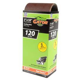 Gator Aluminum Oxide Sanding Belts (3 x 21 80 Grit 2 Pack)