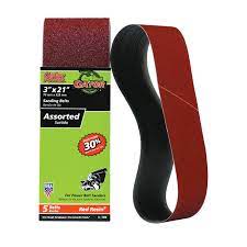 Gator Aluminum Oxide Sanding Belts (3 x 21 80 Grit 2 Pack)