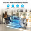 Comfort Zone 20 3-Speed Floor Fan with 360-Degree Adjustable Tilt