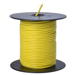 Primary Wire, Yellow PVC, 18-Ga. Stranded Copper, 100-Ft.