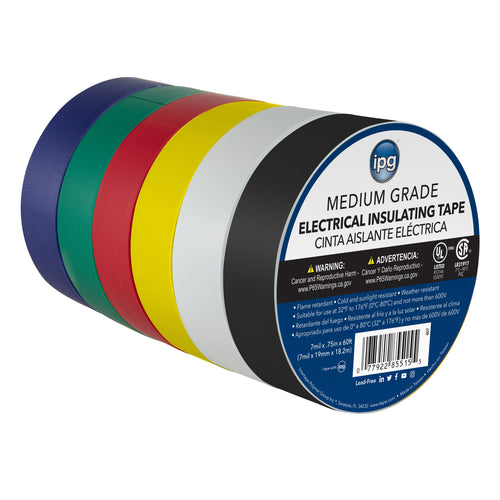 IPG Medium Electrical Tape (WHITE 3/4X60)