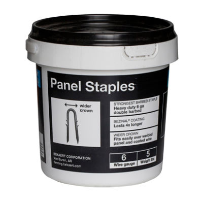 Bekaert 2.5 6 ga Double Barbed Panel Staples (5 lb bucket)