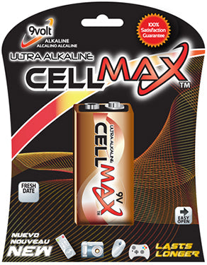 9V CELL MAX ALKALINE BLISTER OF