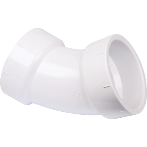 Charlotte Pipe 1-1/2 In. 45D Sanitary PVC Elbow