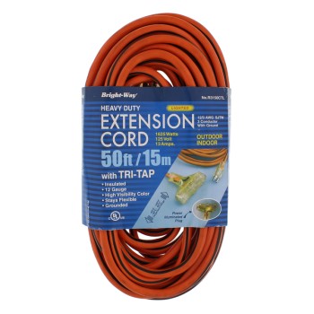 World & Main/Cranbury 150194 Lighted End Tri-Tap Cord ~ 50ft 2/3