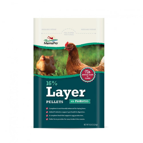 Manna Pro Adult Poultry Care 16% Layer Pellets With ProBiotics